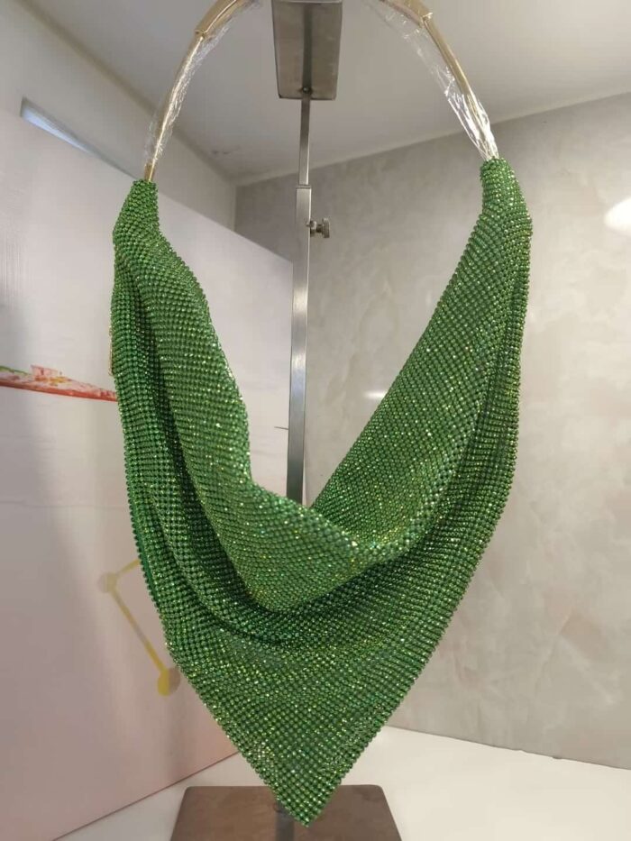 Emerald Crystal Mesh Scarf