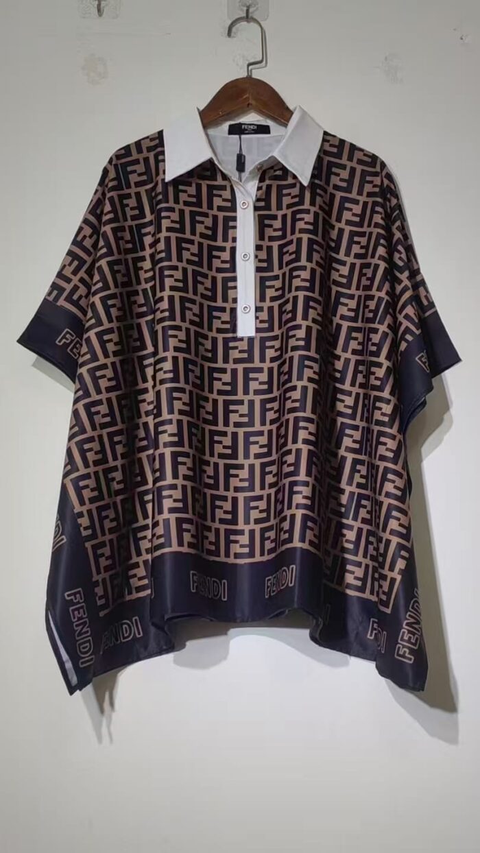 Designers Inspired Multicolor Baroque Print Kaftan Shirt - Image 5